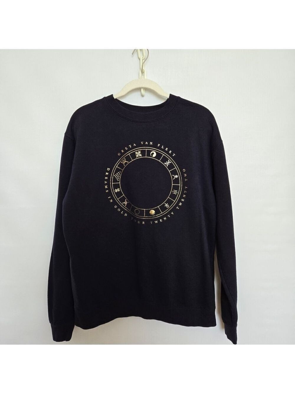 GRETA VAN FLEET CONCERT SWEAT SHIRT NAVY BLUE GOLD GRAPHIC MEN WOMEN LARGE - Picture 2 of 13